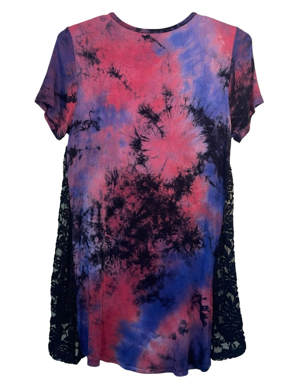 Vocal tie-dyed, rhinestone, lace top with eagle print. Size small GUC - Picture 3 of 9